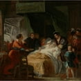 thumbnail image 3 of François-Guillaume Ménageot 20x20 Black Modern Framed Museum Art Print Titled - The Death of Leonardo Da Vinci in the Arms of Francois I (circa 1781), 3 of 5