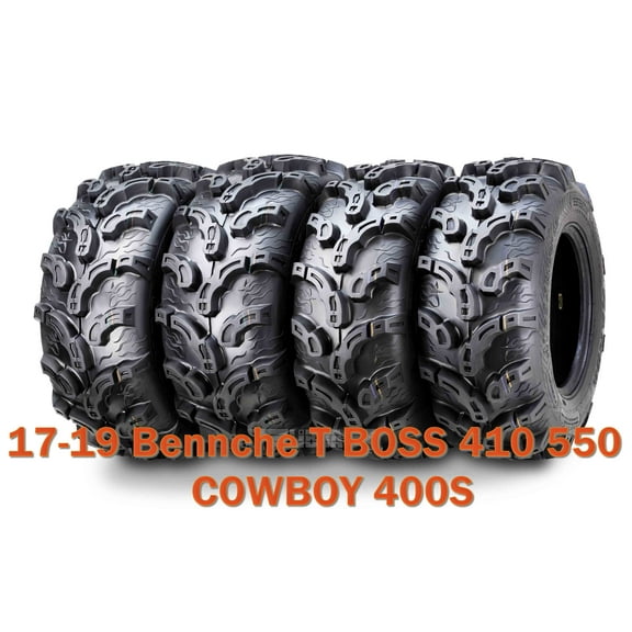(4) WANDA 25X8X12 25X10X12 fit 17-19 Bennche T BOSS 410 550 COWBOY 400S ATV Tire Set Super Mud