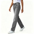 thumbnail image 6 of SAWOBUUN Women High Waist Straight Leg Jeans 4 Button Washed Gradient Denim Pants Thick Winter Casual Denim Jeans, 6 of 9