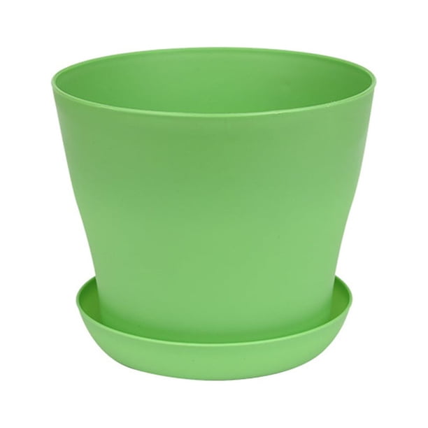 Paquete de 12 maceteros de plástico de 4" con bandejas Levamdar CPB-US-DYP15-6