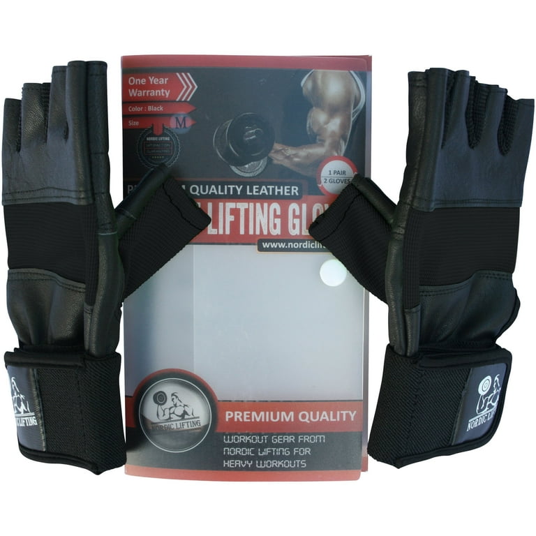 Nordic Lifting Weight Lifting Gloves with 12 inch Wrist Support for Gym Workout Crossfit Weightlifting Fitness Powerlifting Cross Training