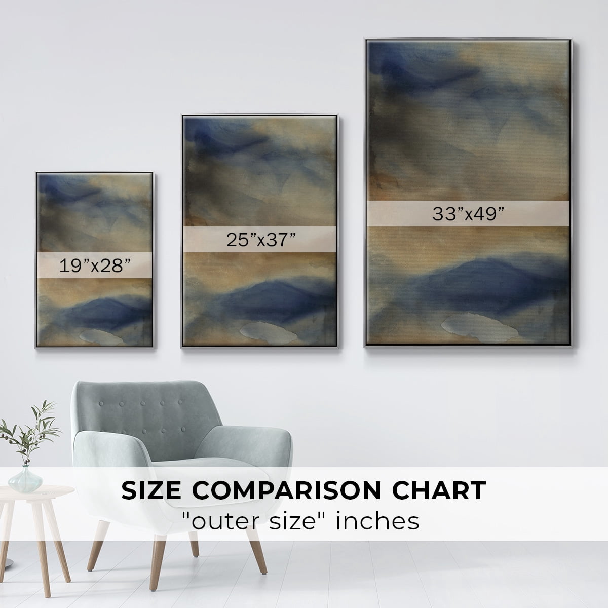 Reflection Framed Premium Gallery Wrapped Canvas - Ready to Hang - 17 x 25 - Silver Floating Frame