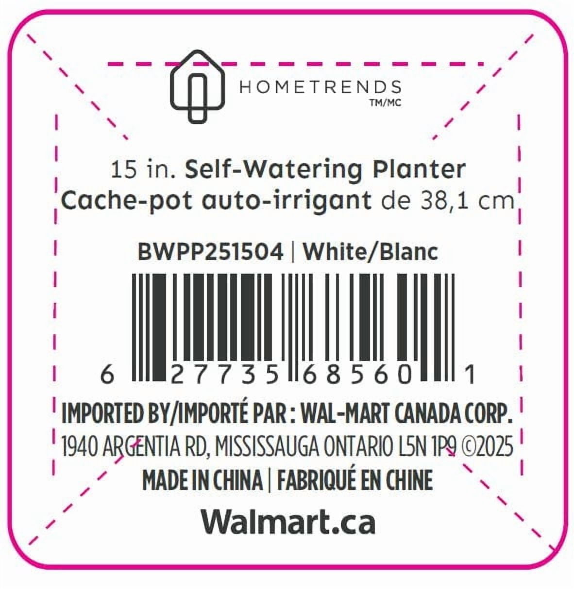 Hometrends Cache-pot auto-irrigant de 38,1 cm Cache-pot auto-irrigant de 38,1 cm