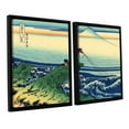 thumbnail image 2 of ArtWall Katsushika Hokusai "Kajikazawa in Kai Province" 2-Piece Floater Framed Canvas Set, 2 of 2
