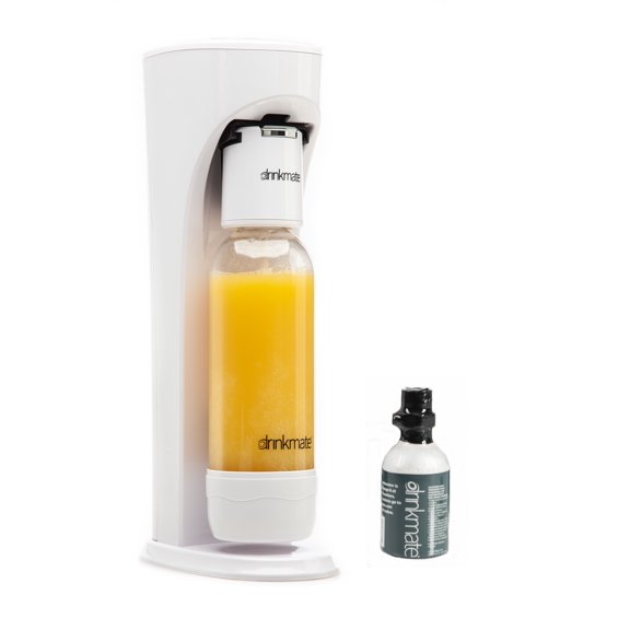 Drinkmate Sparkling Water and Soda Maker Kit, Carbonates ANY Drink, with 60L CO2 Cylinder