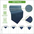thumbnail image 5 of Navy Blue Ombre Striped Table Runner Linen Burlap Table Runner 72 Inches Long Blue Line Stripes Farmhouse Dresser Scarves for Kitchen Island Coffee Dining Room Party Wedding Holiday Decor 16"x72", 5 of 8