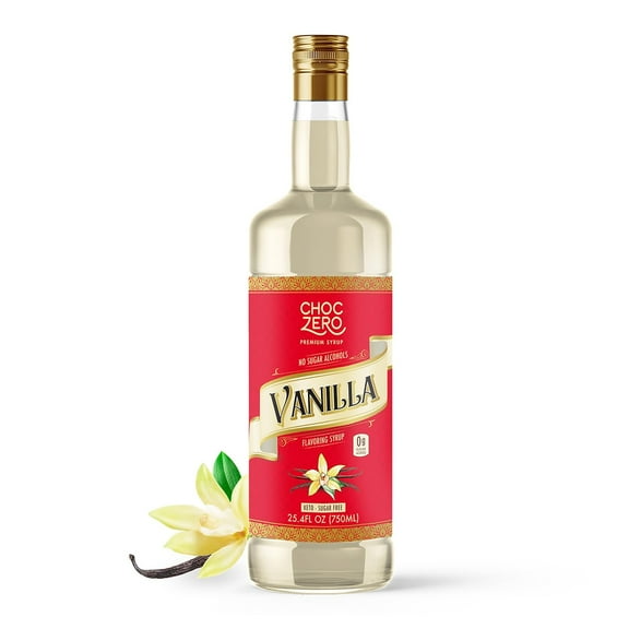 ChocZero, Vanilla Flavoring Syrup, 25.4 fl oz Pack of 2