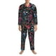 thumbnail image 3 of Balery Paisley Pijama para Hombre de Dos Piezas con Manga Larga, Conjunto de Dormir y Descanso Suave con Bolsillos-Large, 3 of 7