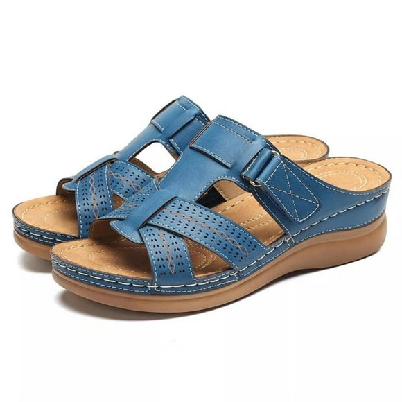 Hoshose Casual Sandals Women Dres sy Dearfoam Slippers Women Wedge Slippers Womens Slide Sandals, Blue