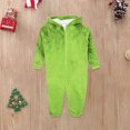 thumbnail image 3 of WMTBSRSW Family Matching Sets Solid Flannel Plush Hooded Pajamas One-Piece Pjs Soft Fleece Onesie Cozy Warm Jumpsuit Nightwear Loungewear Mint Green Baby, 3 of 3