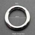 thumbnail image 1 of Smooth Hinged Stainless Steel Segment Hoop Ring 00G Large Size Septum Clicker BCR PA Piercing Nose Ring Ear Stretcher Weights, 1 of 6