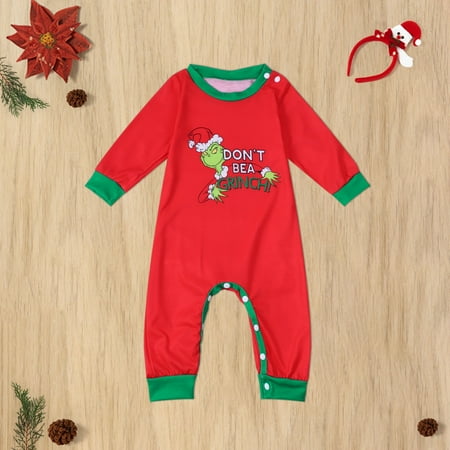 

Matching Family Pajamas Sets Christmas Print Top And Pants Sleepwear For Baby