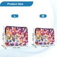 thumbnail image 4 of FORMRS 15"-15.6" Laptop Sleeve Protective Case Soft Carrying Quilted Computer Bag Cover, Black Colorful Circles, 4 of 7
