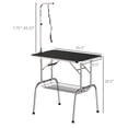 thumbnail image 2 of Table de Toilettage pour Chien en Acier Inoxydable Argenté - Hauteur et Rangement Réglables / 36 Pouces x 24 Pouces / Station de Toilettage Professionnelle pour Animaux pour Usage Domestique et Salon, 2 of 7