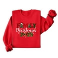 thumbnail image 3 of Merry Christmas Sweatshirts Womens Crewneck Christmas Printed Shirts Loose Long Sleeve Blouses Casual Xmas Sweatshirt Holiday Party Pullover Sweater Tops XL, 3 of 8