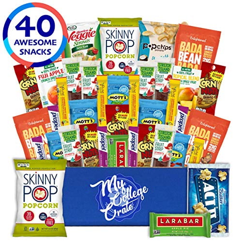 My College Crate Gluten Free Healthy Snacks Variety Pack Vegetarian Vegan Treats For Adults And Kids Dairy Free Options Assorted 40 Pack Gift Box Walmart Com Walmart Com