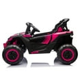 thumbnail image 5 of Xuanlur 24V 7AH 2 Seater Ride on Toys for Big Kids w/ 20" Large Seat, Remote Control, Bluetooth, 2X200W Powerful Motors, MP3, Lights, Power Car Wheels for Boys Girls, Pink, 5 of 7