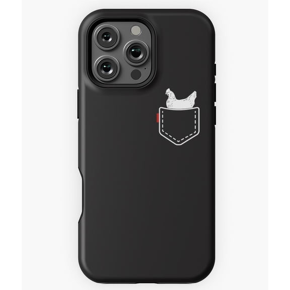 Pocket Chicken Cute Farm Animal Phone Case for iPhone 16 15 14 13 12 11 Pro Max