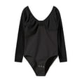 thumbnail image 1 of Justaucorps de Ballet pour Filles Robe de Danse à Manches Longues Robe d'Entraînement Patchwork Vêtements de Balle pour Adolescentes Noir 5-6 Ans, 1 of 4