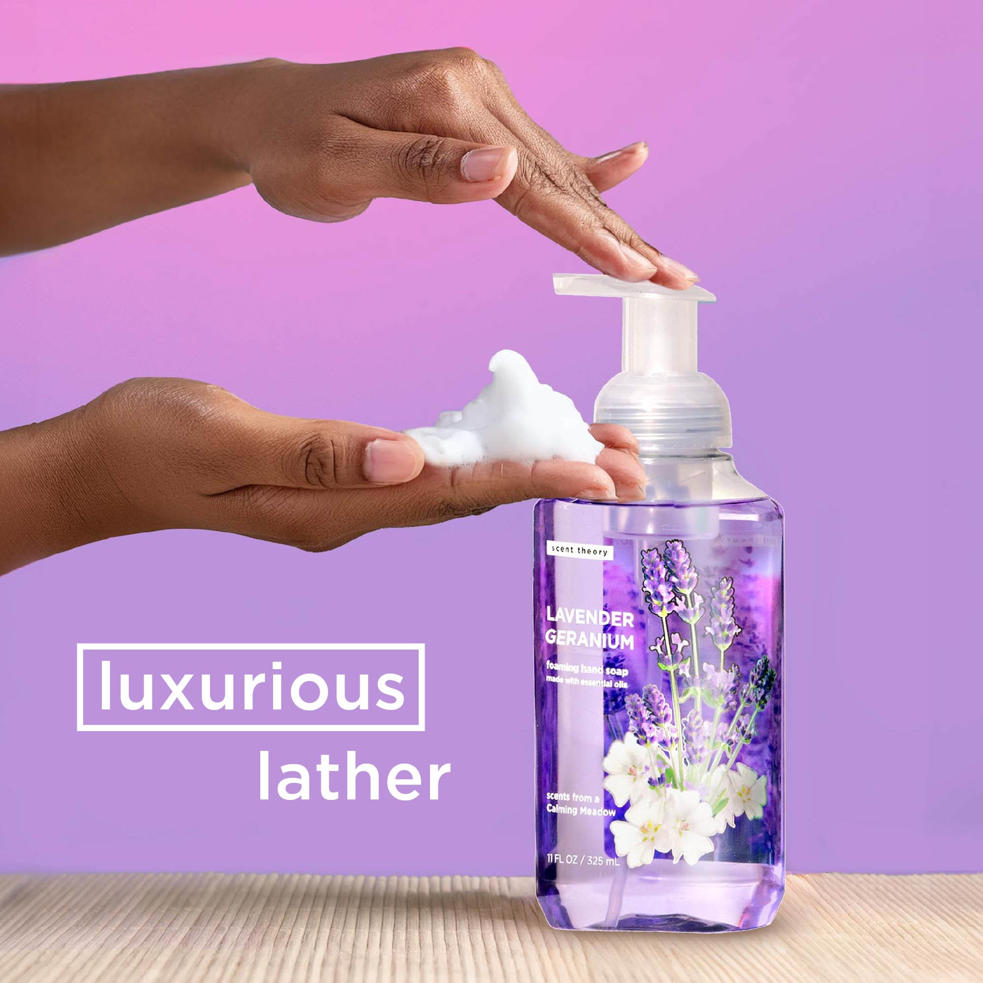 (8 pack) Scent Theory Foaming Hand Soap, Lavender Blooms, 11 fl oz