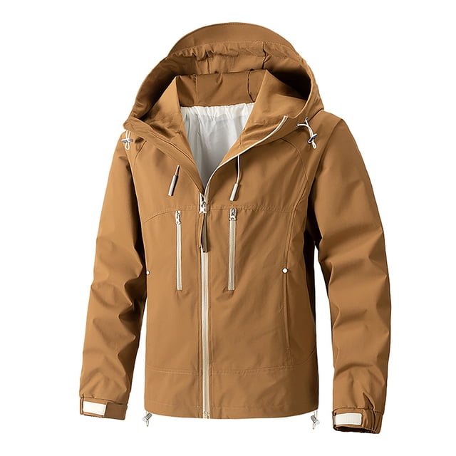 RXIRUCGD Manteau Veste Mode Ajusté à Capuche à Cordon avec Coutures pour Homme, Jaune, Taille : TG