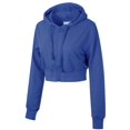 thumbnail image 3 of MixMatchy Women's Solid Casual French Terry Cropped Zip Up Hoodie, 3 of 5