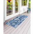thumbnail image 2 of Navy Blue Retro Summer Front Door Mat Sea Turtle Starfish Coral Ocean Welcome Doormat Indoor Outdoor Entrance Floor Mat Non-Slip Washable Runner Rug for Front Porch Decor 16x47 Inch, 2 of 6