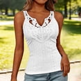 thumbnail image 2 of QASIEATN Top for Women Blouse Casual V Neck No Sleeve Shirts Summer Outfits Vacation Clothes, 2 of 8