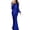 Blue, variant on Women Sequin Formal Evening Party Dress Sweatheart Bodycon Long Sleeve Maxi Gown Pink L