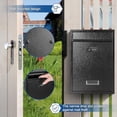 thumbnail image 7 of Locking Wall Mount Mailbox, Mail Boxes with Combination Lock for Outside, Security Cash Key Letter Drop Box with Code for House Office School,12.4H x 8.54L x 3.35W Inches, Black, 7 of 7