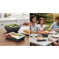 thumbnail image 4 of Set Ensaladera y Botanero 2 en 1 Resistente | Organizador de Botanas con Compartimentos | Ideal para Fiestas, Cocina, Picnics y Snacks en Casa | Práctico, Ligero y Duradero (Gris), 4 of 5