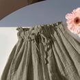 thumbnail image 4 of zbxnLI Girl's Wide Leg Pants Drawstring Elastic Waisted Palazzo Flowy Casual Pants Trendy Baggy Trousers for Kids 1-11 Years, 4 of 5