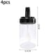 thumbnail image 2 of Juego de 4 tarros de especias de cristal para cocina, tarros de especias con cucharas, 2 of 5