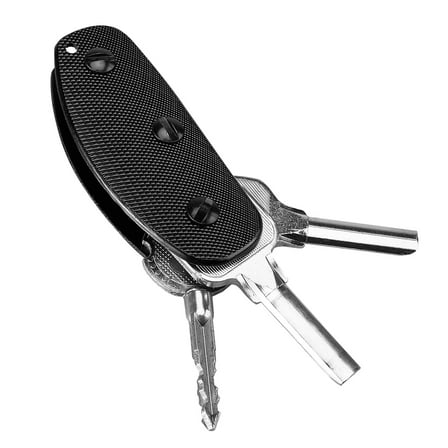 PTOOTP Aluminum Key Organizer Key Holder Set, Compact Keychain Holder for Men and Women, Black
