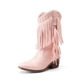 thumbnail image 1 of Botas de Vaquera para Niñas DREAM PAIRS con Flecos y Borlas Rosa Talla 13, 1 of 6