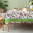 thumbnail image 2 of Indoor Outdoor Tablecloth Water Resistant Spill Proof Fabric Table Cover 60x84Inch Rectangle,Botanical Garden, 2 of 6