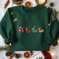 thumbnail image 2 of Embroidered Dachshund Christmas Sweatshirt, Cute Wiener Dog Holiday Crewneck, Funny Dog Lover Sweater, Cute Christmas Dog Shirt, 2 of 5