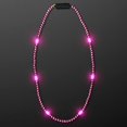 thumbnail image 4 of FlashingBlinkyLights Pink Light Up LED Mardi Gras Bead Necklace, 4 of 4