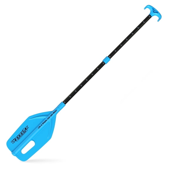 WAVESRX Telescoping Paddle with Docking Hook & Depth Gauge - Adjustable 24" to 54" Collapsible Emergency Oar for Jet Ski, Boat, PWC, Kayak, Canoe, Inflatable Dinghy- Must Have Boating Accessories