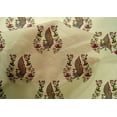 thumbnail image 4 of oneOone Cotton Silk Fabric Leaves|Floral & Peacock Block Print Fabric BTY 42 Inch Wide, 4 of 4