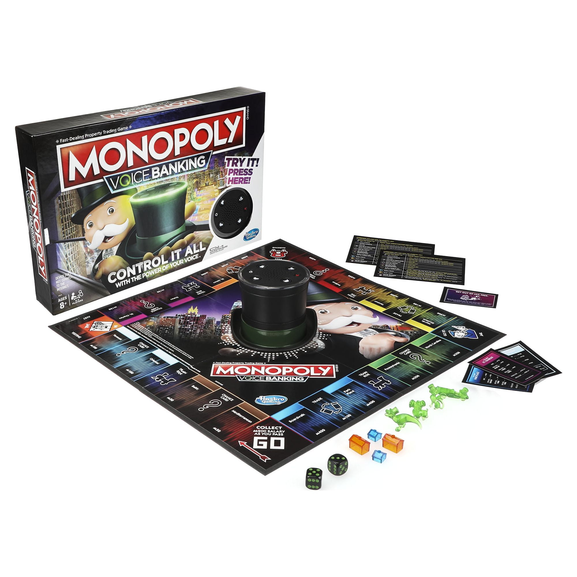 Monopoly Voice Banking Electronic Family Board Game for Kids Ages 8 and Up