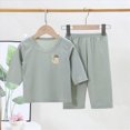thumbnail image 2 of KPOPLK Toddler Little Girls Pajamas Long Sleeve Shirt and Pants Sleepwear Winter Kids Pjs Set Nightgown 1-14 Years Size 2-3 Years,AG, 2 of 4