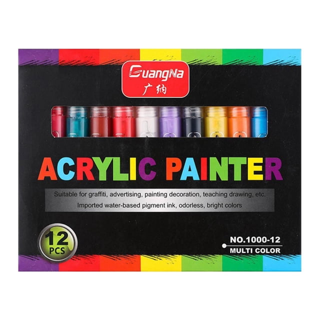 Marcadores de pintura acrílica perfecl 12 piezas a prueba de agua para cerámica Graffiti Craft