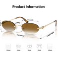 thumbnail image 4 of Gafas de Sol Retro Ovaladas Pequeñas TYA sin Montura UV400 para Mujeres y Hombres, 4 of 9