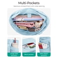 thumbnail image 5 of BAGSMART Crush Tote Bag for Women, 20L Puffer Work Tote with Zipper, Travel Essentials Quilted Nurse Hospital Bag, Sky Blue, 5 of 7