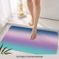 thumbnail image 3 of Blue Purple Teal Ombre Cream Door Mat&nbsp;Indoor Outdoor Entrance,Non Slip Small Rug for Kitchen Bathroom Entryway Rug,Modern Abstract Art Aesthetics Washable Doormat Floor Mat 16x24 Inch, 3 of 8