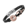 thumbnail image 1 of Transemion Secure And Expressive Statement With Leather Bracelet Personalized Leather Bracelet For Men TZ-782 1Set, 1 of 6