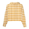 thumbnail image 4 of Vinsonshop Corduroy Jacket Women's Shacket Plaid Jacket for Woman Womens Coats and Jackets Cropped Plaid Jacket Spring Jackets Corduroy Shacket Women Yellow S, 4 of 5