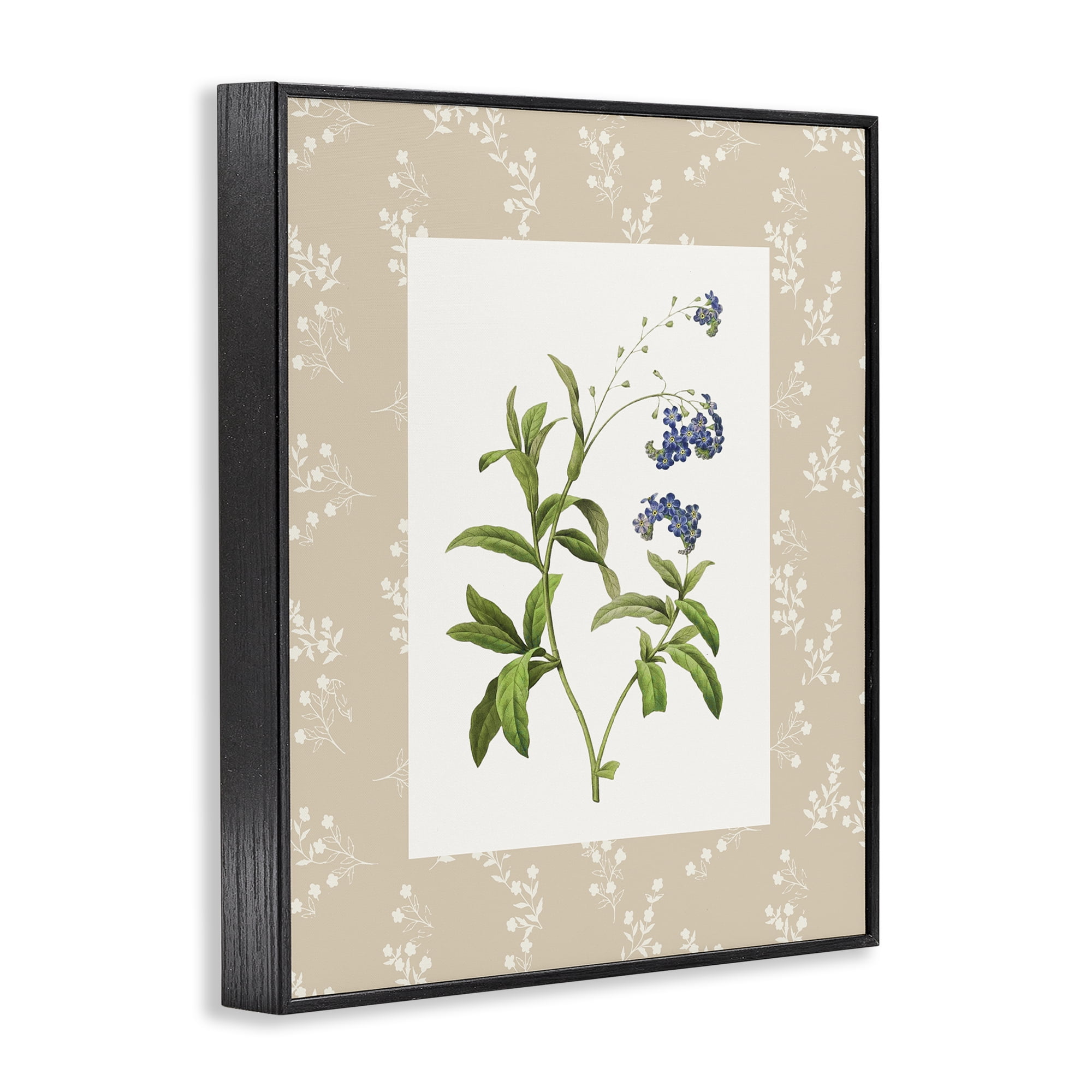 Stupell Industries Botanical Plate Design Black Framed Giclee Art, design by Val Rhodes