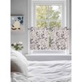 thumbnail image 3 of Purple Pink Botanical 2 Panel Kitchen Curtains for Small Windows, Rustic Country Spring Floral Summer Leaf Bathroom Tier Curtain, Short Window Treatment for Bedroom/Living Room 55"x36", 3 of 6